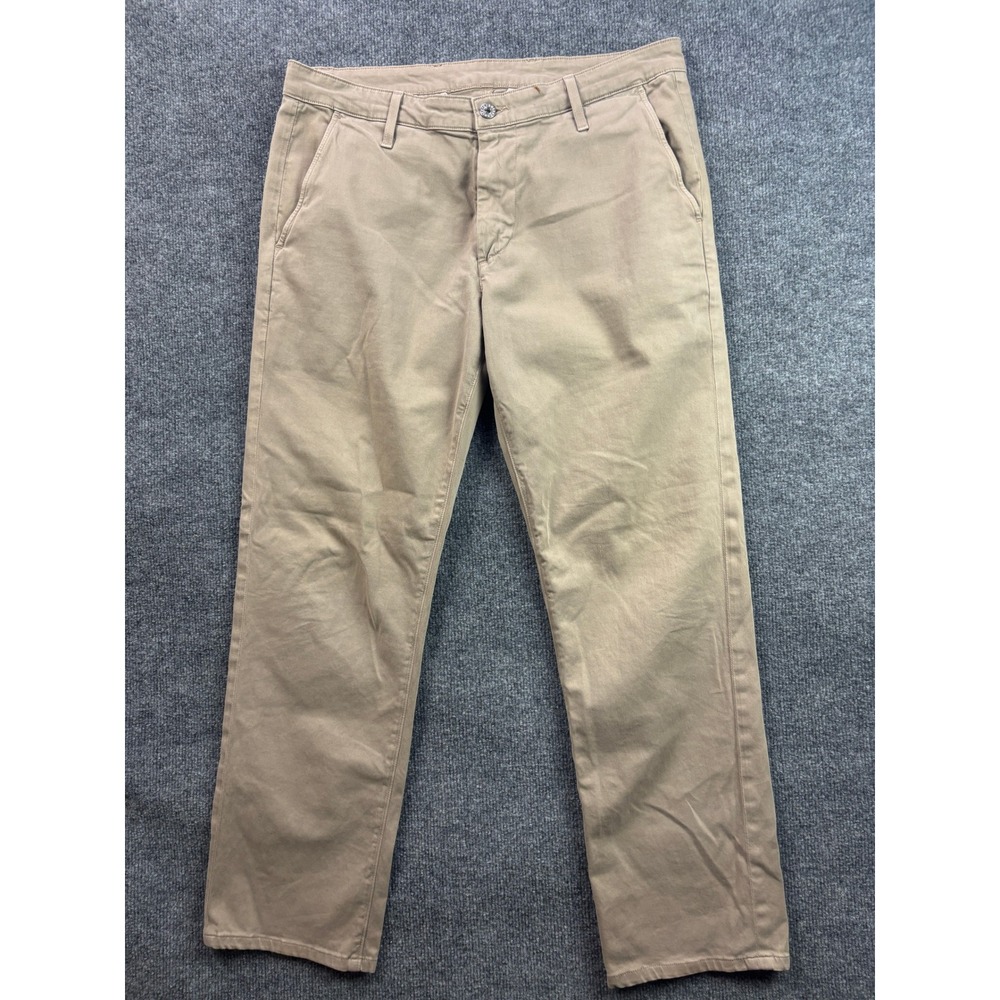 AG Adriano Goldschmied Lux Khaki Tailored Trouser Mens 32 Tan Chino Pants BM5369